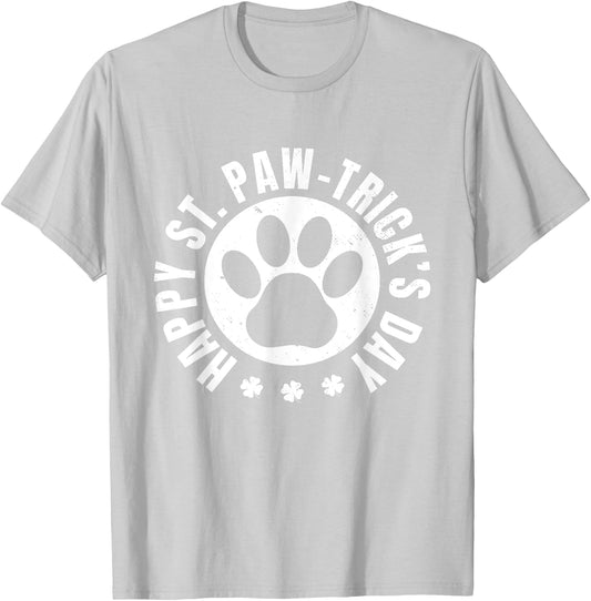 Happy St. Paw-Tricks Day Dog Lover Dog Owner St. Patricks T-Shirt - T-Shirt | Ash