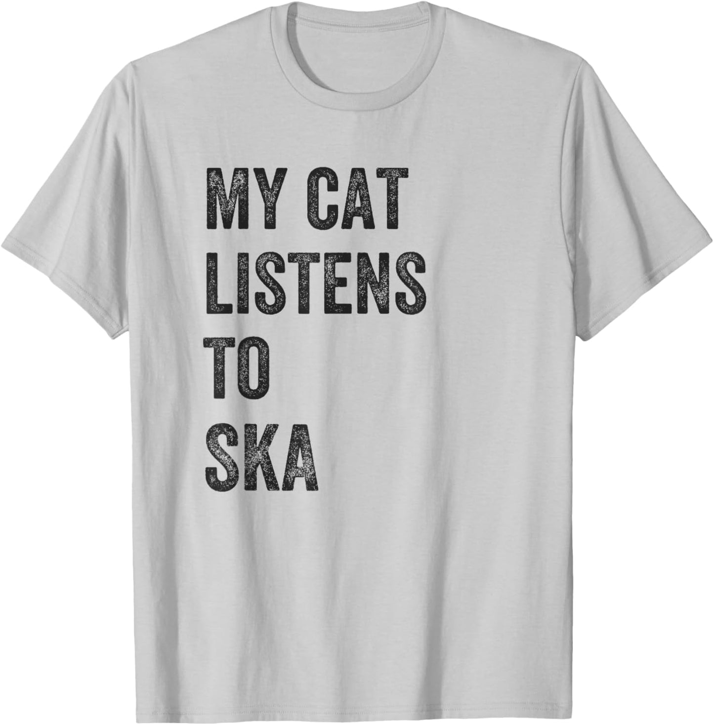 My Cat Listens To Ska Music T-Shirt - T-Shirt | Ash
