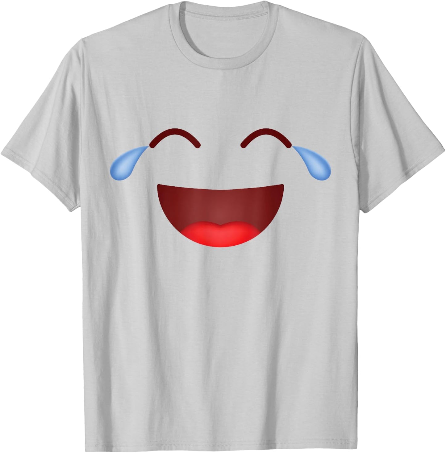 Group Costume Halloween Team Outfit Teary Laughing Emoticon T-Shirt - T-Shirt | Ash
