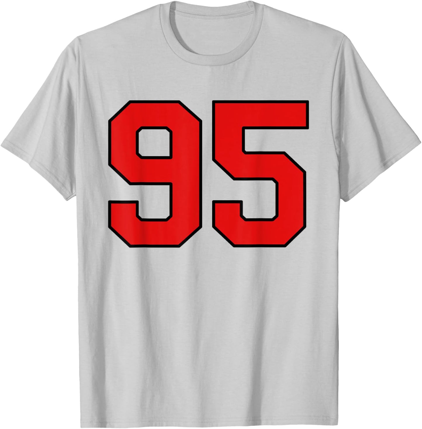 Lucky Number 95 Classic College American Varsity Fan Player T-Shirt - T-Shirt | Ash