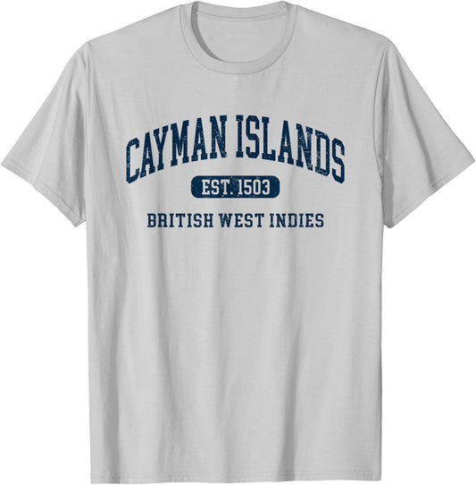 Retro Grand Cayman Islands 1503 Vintage Vacation Souvenir T-Shirt - T-Shirt | Ash