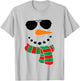 Cool Snowman Face with Sunglasses Costume Children's Snowman T-Shirt - T-Shirt | Ash