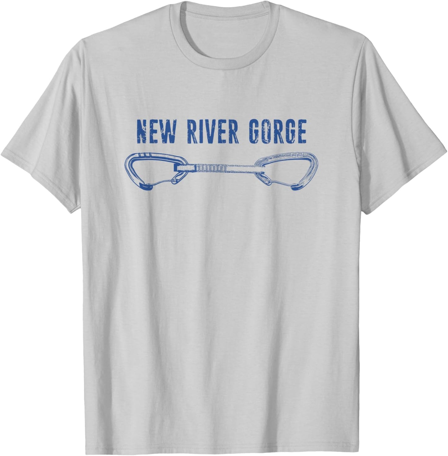 New River Gorge Rock Climbing Quickdraw T-Shirt - T-Shirt | Ash