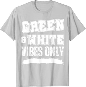 Green and White Game Day, Green and White T-Shirt - T-Shirt | Ash