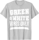 Green and White Game Day, Green and White T-Shirt - T-Shirt | Ash