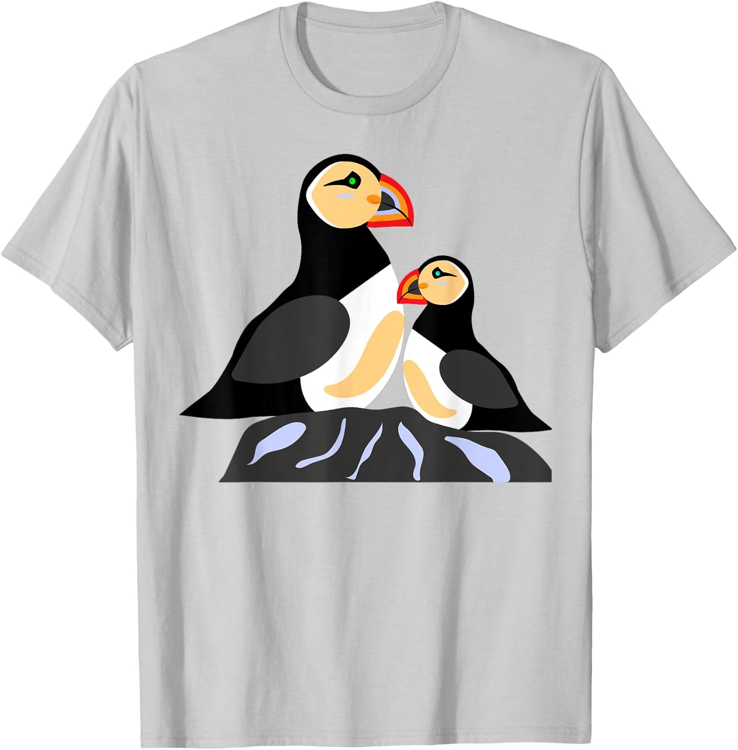 Puffins Are My Spirit Animals Seabirds On A Rock Iceland T-Shirt - T-Shirt | Ash