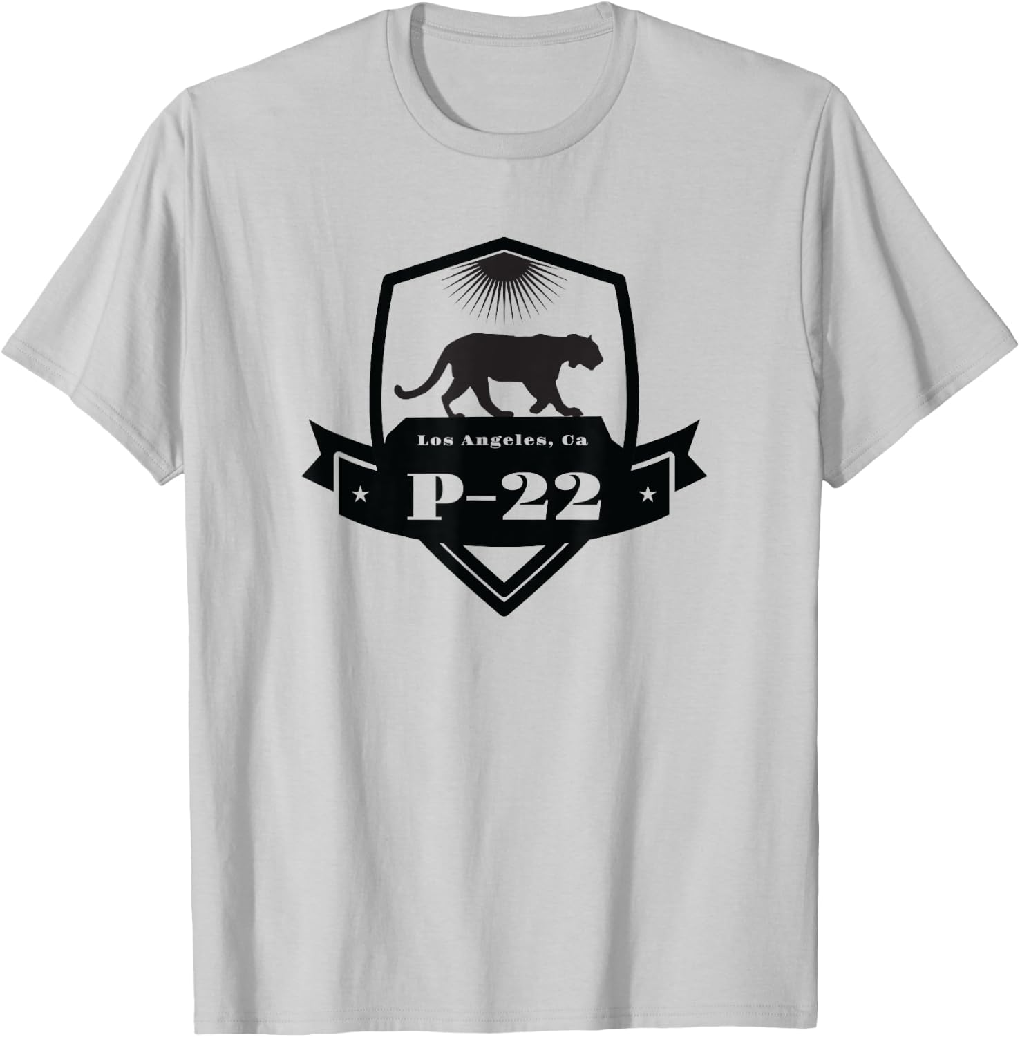 Hollywood Mountain Lion P-22 Los Angeles Cougar T-Shirt - T-Shirt | Ash