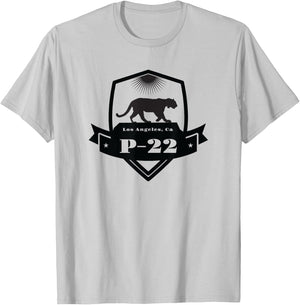 Hollywood Mountain Lion P-22 Los Angeles Cougar T-Shirt - T-Shirt | Ash