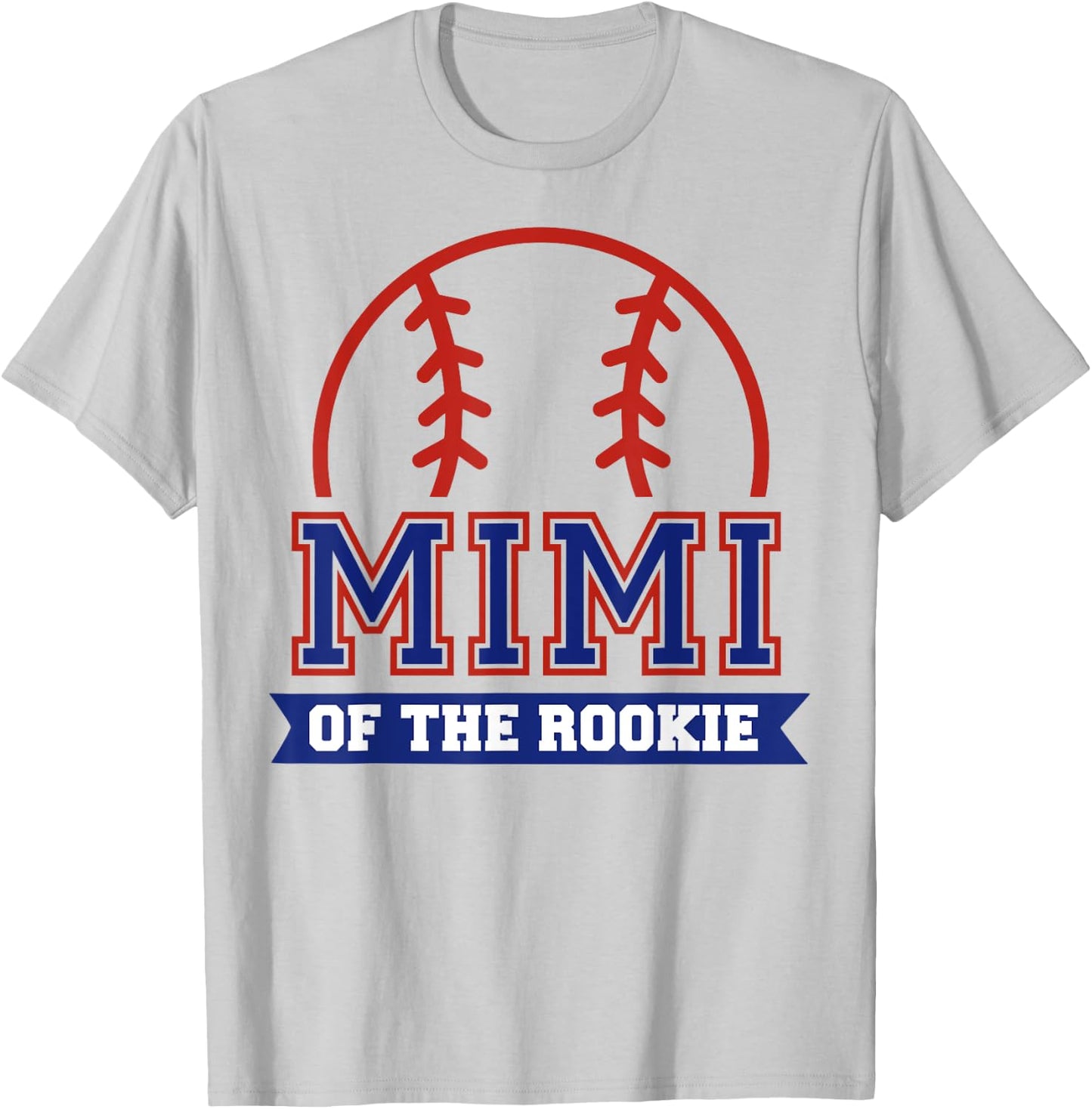 Mimi of Rookie 1st Birthday Baseball Theme Matching Party T-Shirt - T-Shirt | Ash