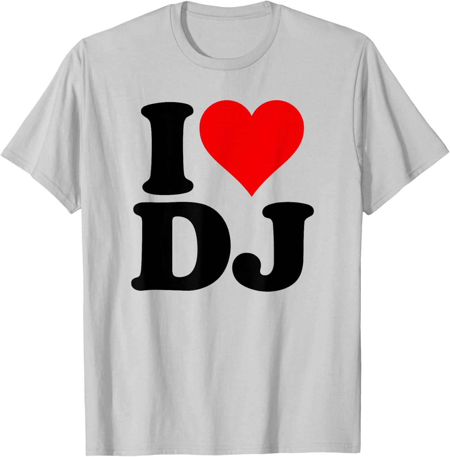 I Love Heart Dj D J D.j. Initials Name T-Shirt - T-Shirt | Ash
