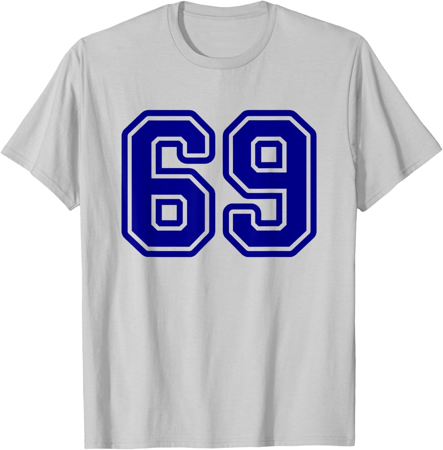 Number #69 Blue Sport Varsity Number 69 T-Shirt - T-Shirt | Ash