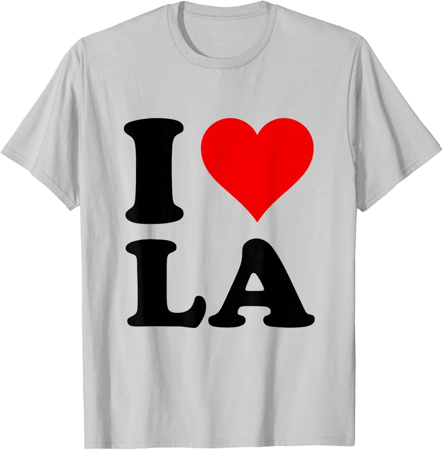 Red Heart I Love LA T-Shirt - T-Shirt | Ash