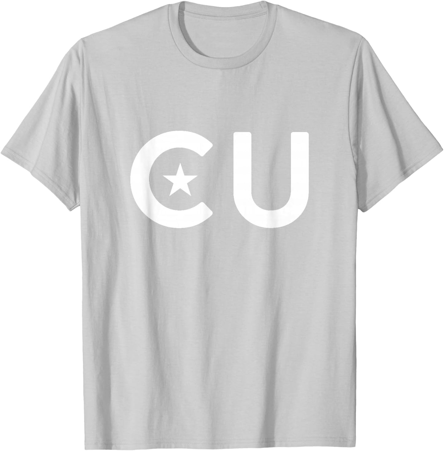 CU - Cuba Two Part Combo Design - Cuban Flag Part 1 T-Shirt - T-Shirt | Ash