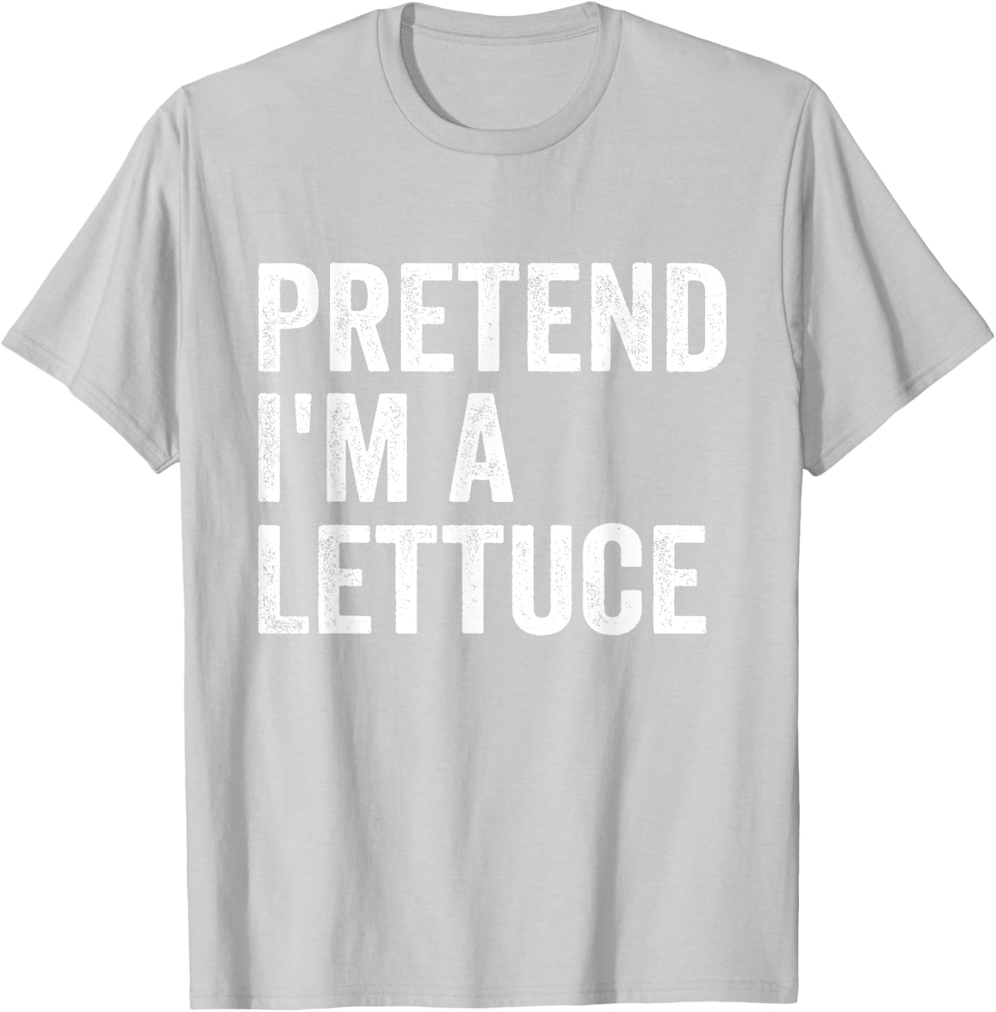 Pretend I'm A Lettuce Easy Lazy Halloween Costume T-Shirt - T-Shirt | Ash