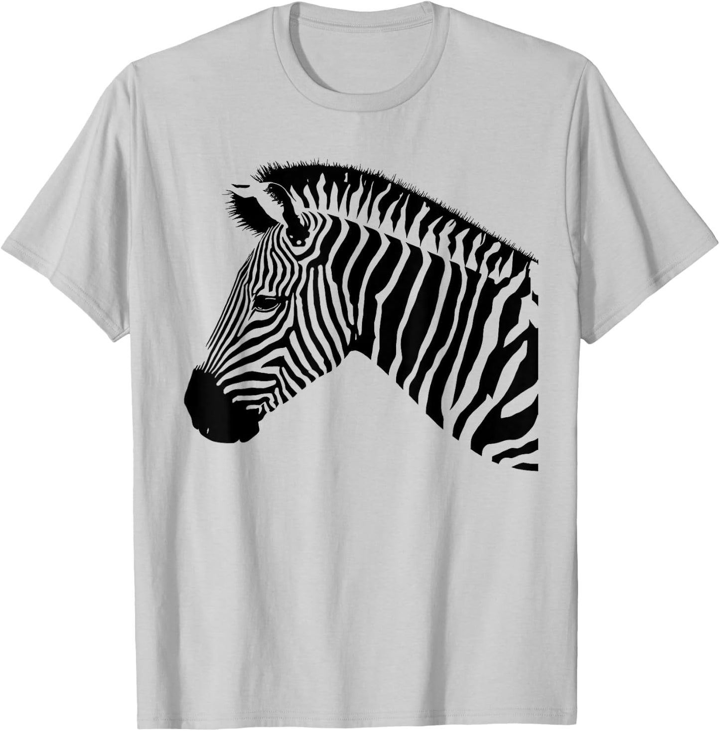 Zebra Art for Animal and African Animal lover T-Shirt - T-Shirt | Ash