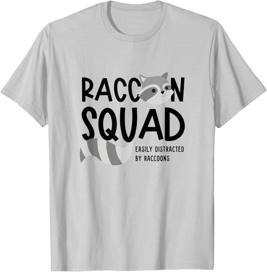 Raccoon Squad Ironic Saying Team Racoon T-Shirt - T-Shirt | Ash