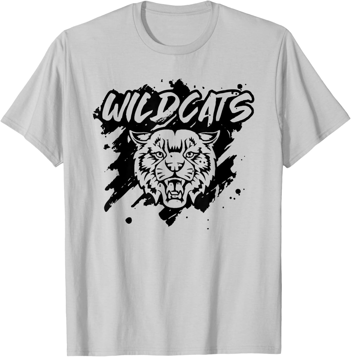 Wildcats Football School Sports Fan Team Spirit T-Shirt - T-Shirt | Ash
