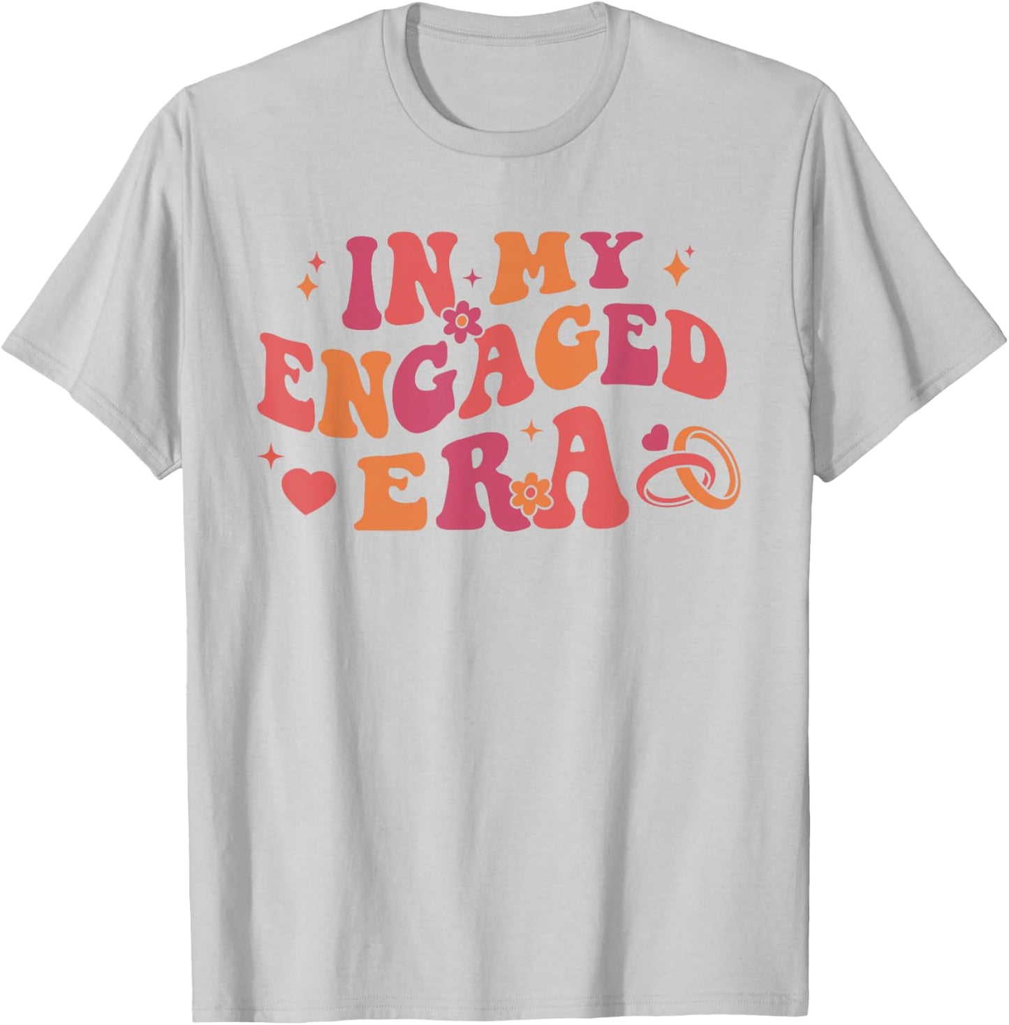In My Engaged Era Retro Bride Bachelorette Party Bridesmaid T-Shirt - T-Shirt | Ash