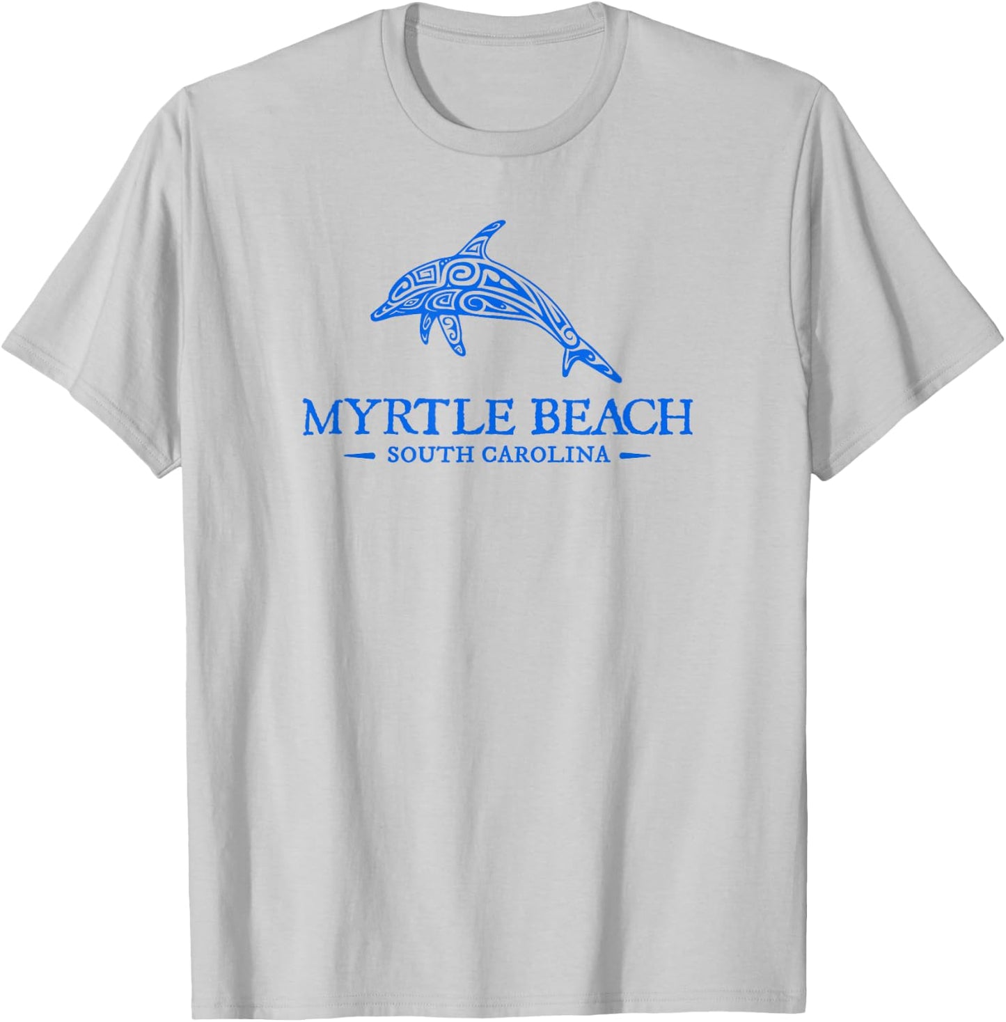 Myrtle Beach South Carolina Dolphin Boys Girls Souvenir T-Shirt - T-Shirt | Ash