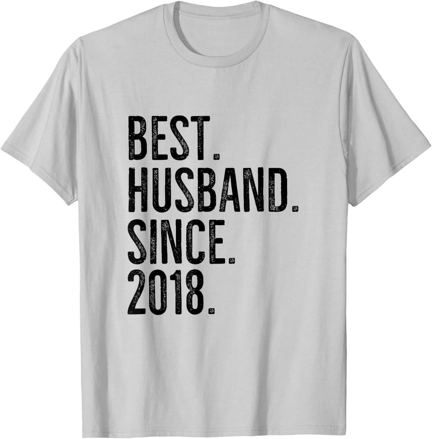 Best Husband Since 2018 Epic Couple Wedding Anniversary T-Shirt - T-Shirt | Ash