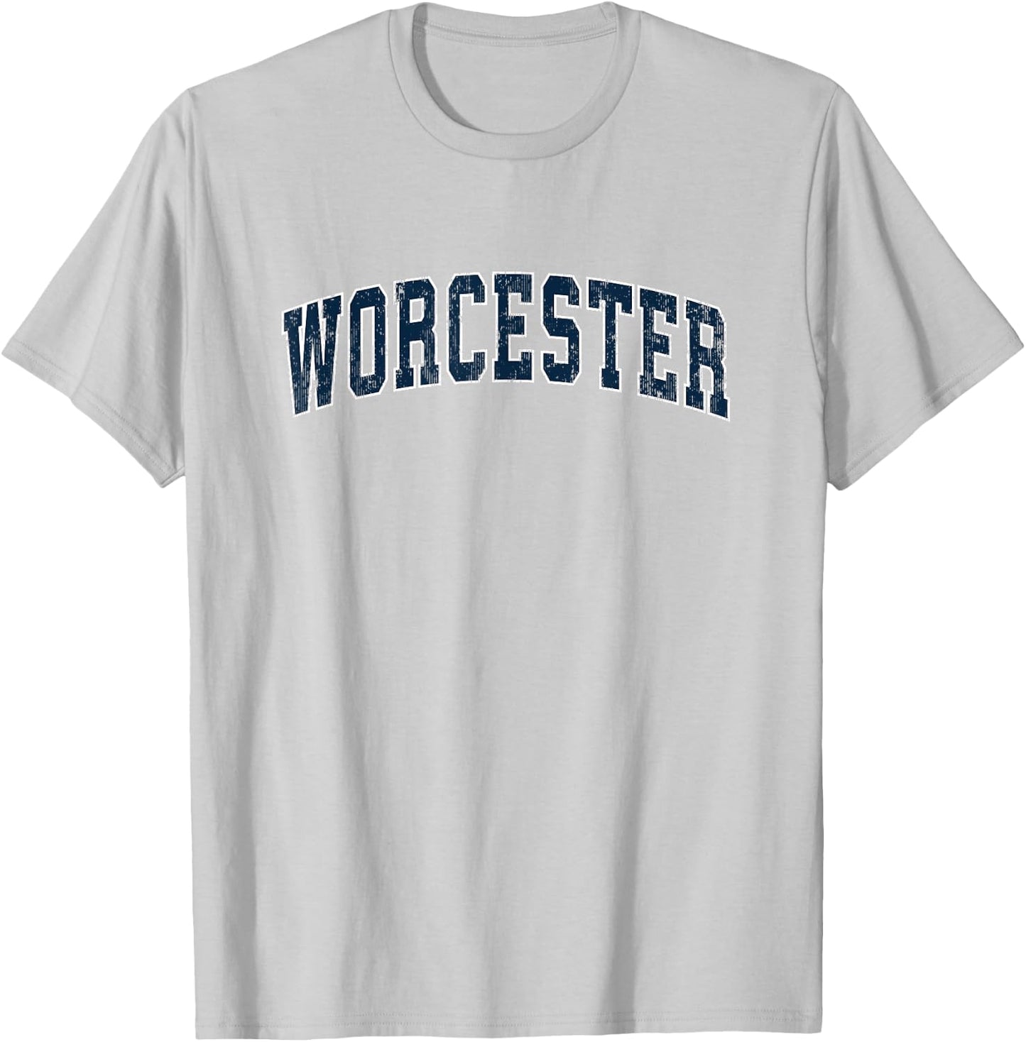Worcester Massachusetts MA Vintage Sports Design Navy Design T-Shirt - T-Shirt | Ash