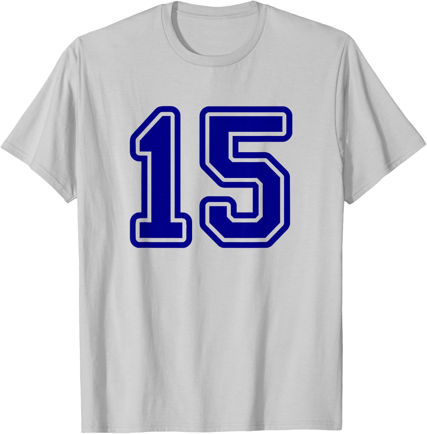 Blue Sport Team #15 T-Shirt - T-Shirt | Ash