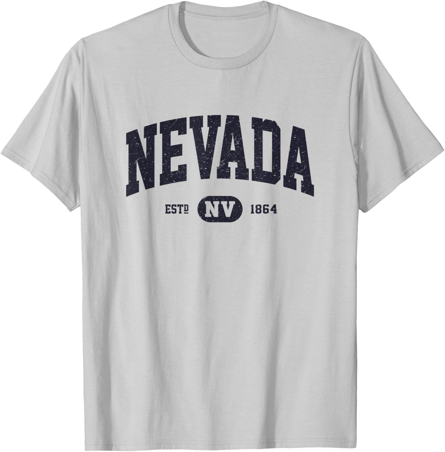 Navy Retro Vintage Nevada T-Shirt - T-Shirt | Ash