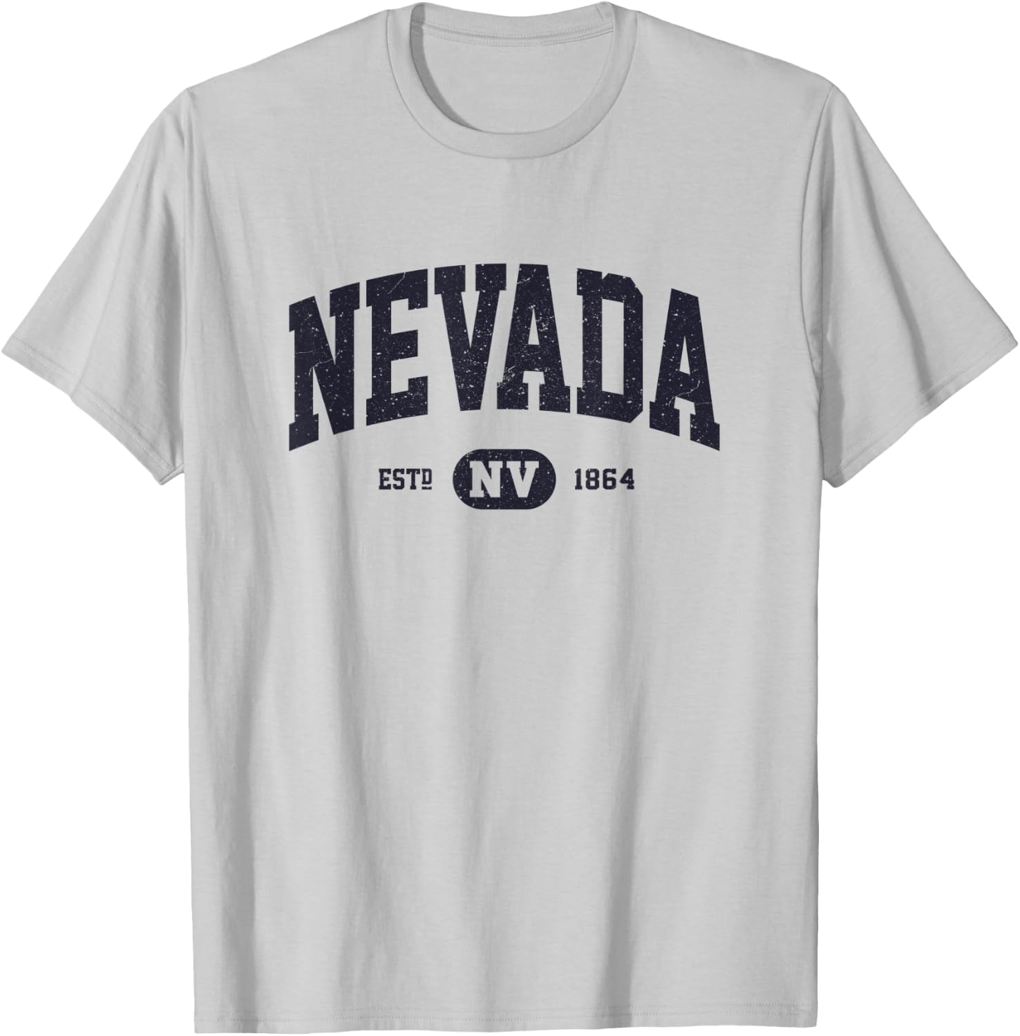 Navy Retro Vintage Nevada T-Shirt - T-Shirt | Ash