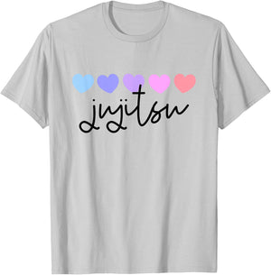 Jiu Jitsu or Jujitsu Lover Heart Women or Girls T-Shirt - T-Shirt | Ash
