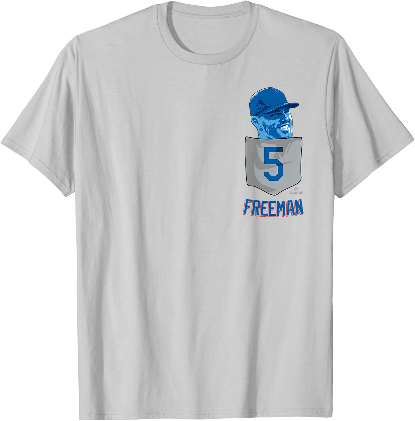 Freddie Freeman Los Angeles Baseball Pocket MLBPA T-Shirt - T-Shirt | Ash