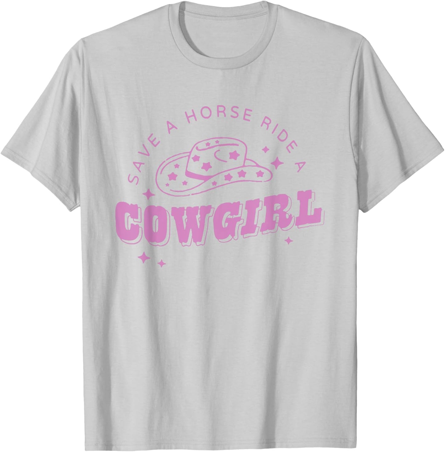 Save a Horse Ride a Cowgirl Lesbian Western Subtle Pride T-Shirt - T-Shirt | Ash