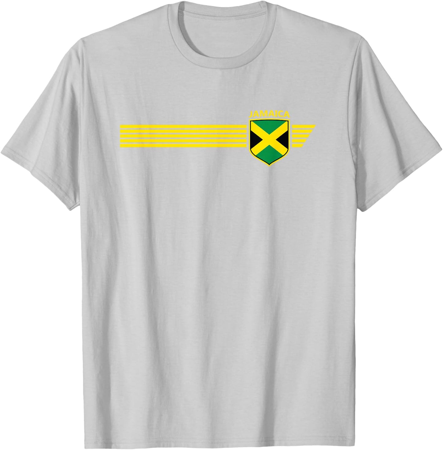 Jamaica Flag Jamaican Vintage Athletic Throwback Souvenir T-Shirt - T-Shirt | Ash