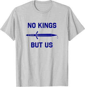 No Kings But Us Flag American Independence T-Shirt - T-Shirt | Ash