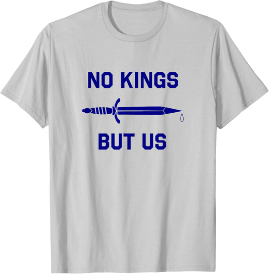No Kings But Us Flag American Independence T-Shirt - T-Shirt | Ash