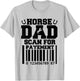Funny Horse Dad Scan For Payment Fathers Day Horse Lover T-Shirt - T-Shirt | Ash