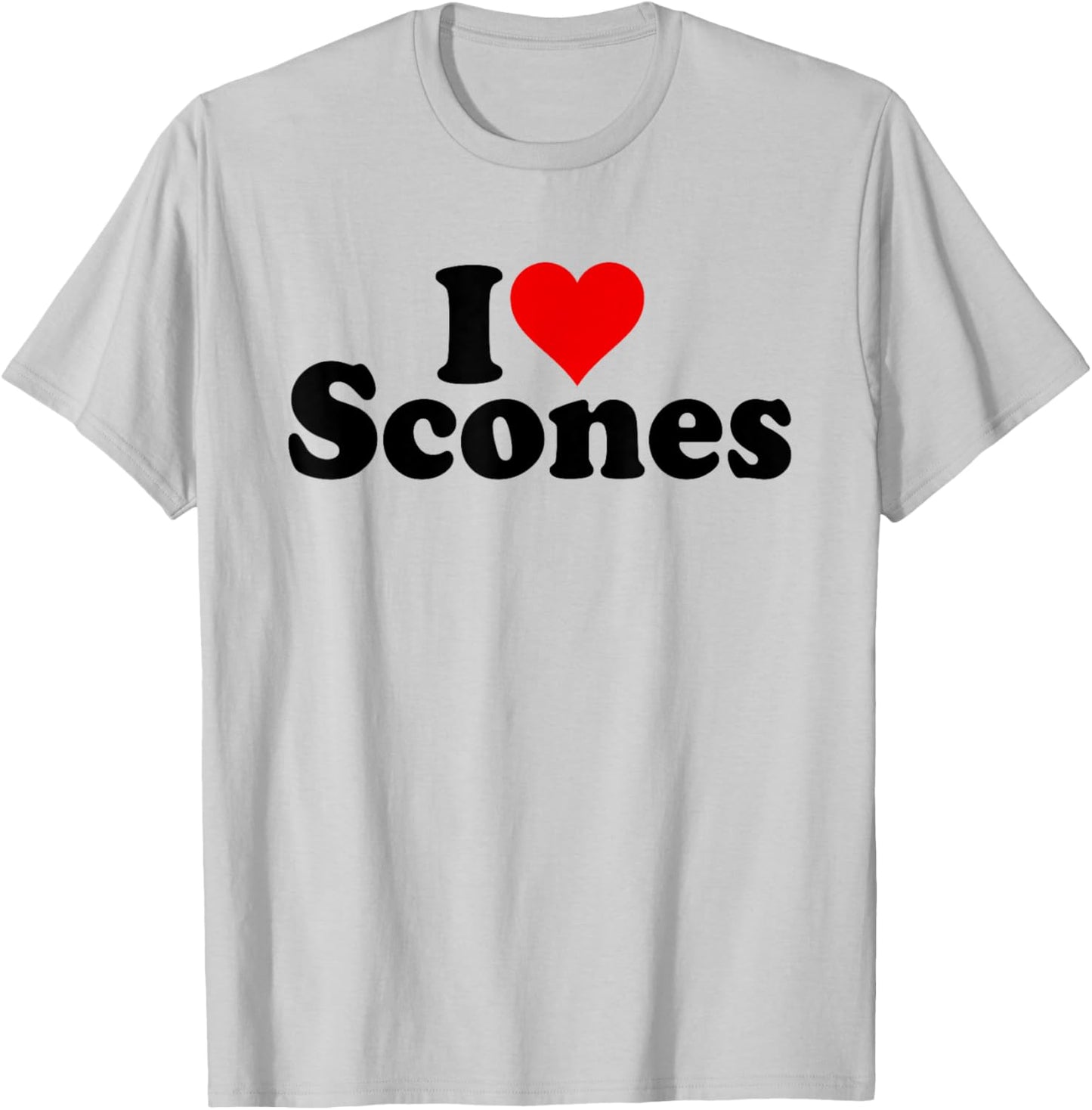 I Love Heart Scones T-Shirt - T-Shirt | Ash