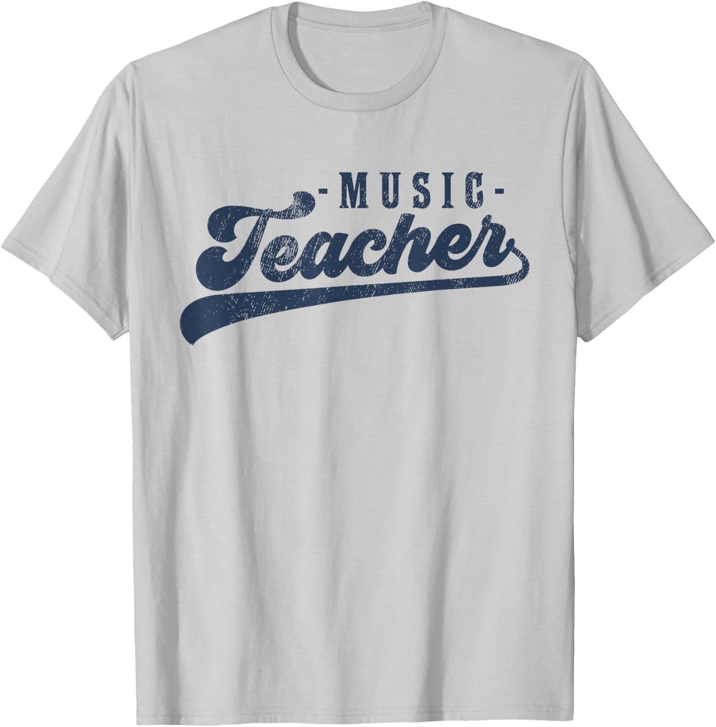 Music Teacher Men Women Cute Vintage Graphic Music Teacher T-Shirt - T-Shirt | Ash