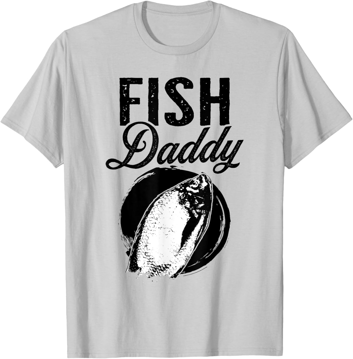Fish Daddy Father - Dad Fish T-Shirt - T-Shirt | Ash