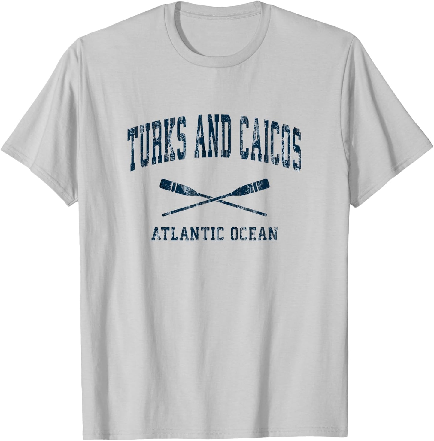 Turks and Caicos Vintage Nautical Paddles Sports Oars T-Shirt - T-Shirt | Ash