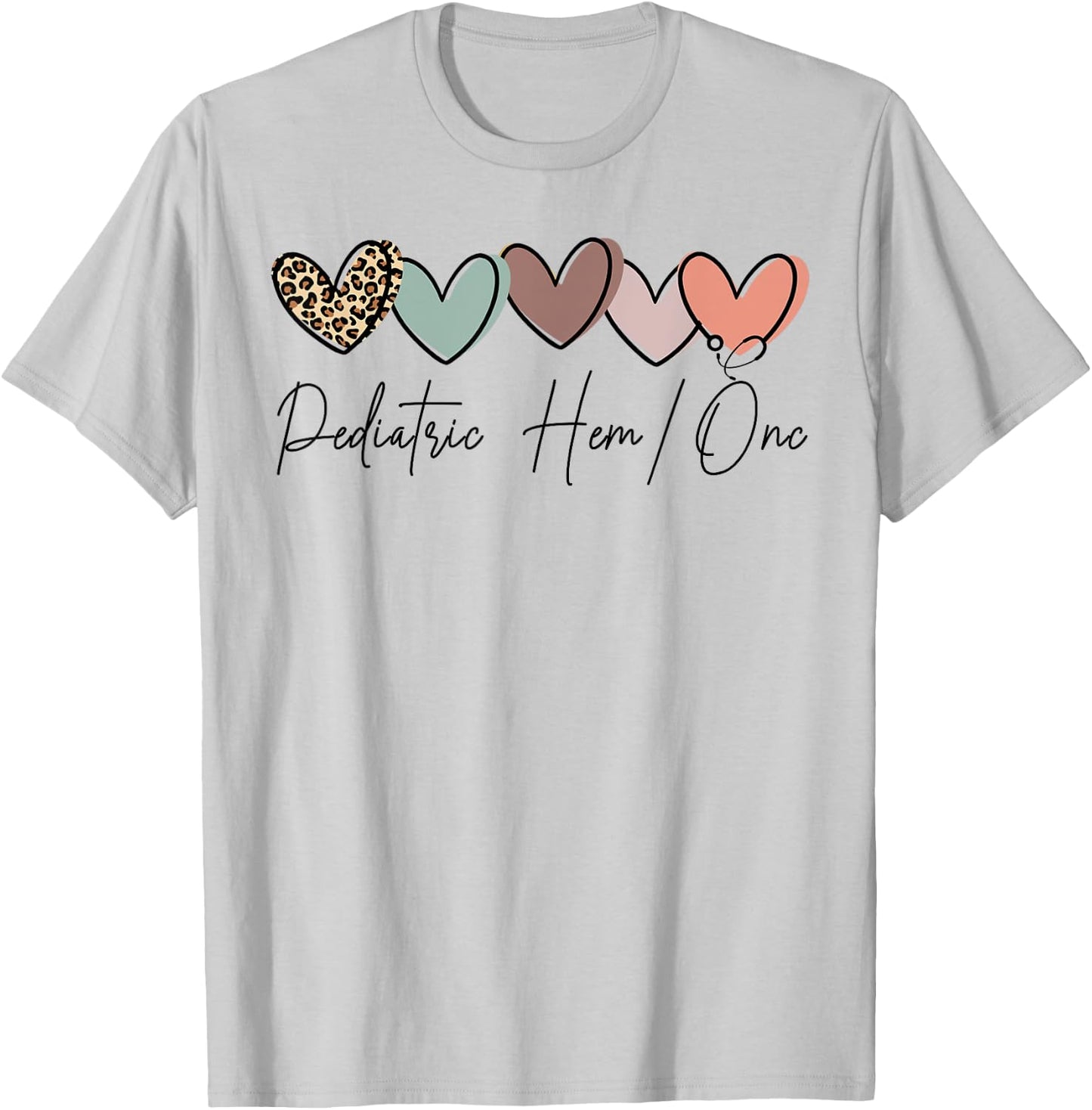 Pediatric Hematology Oncology, Leopard Peds Hem Onc Nurse T-Shirt - T-Shirt | Ash