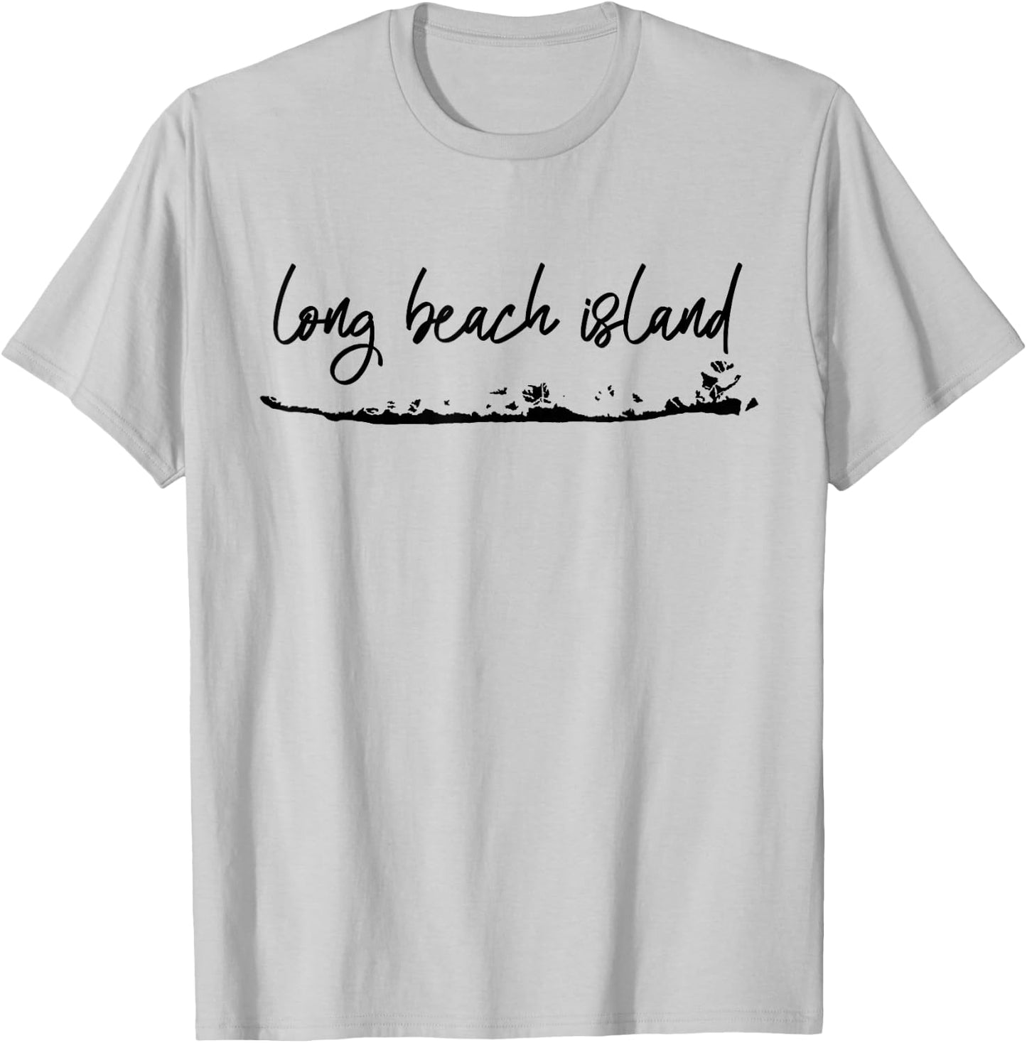 LBI: Long Beach Island, NJ Photo Beach, Ocean, Lighthouse T-Shirt - T-Shirt | Ash