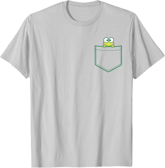 Keroppi Chest Pocket T-Shirt - T-Shirt | Ash