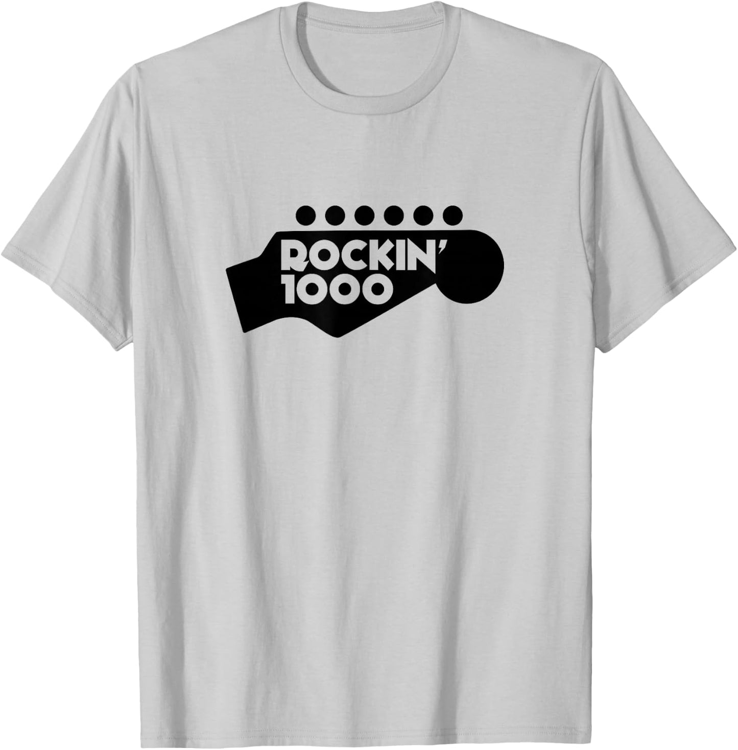 Rockin'1000 Logo with headstock black T-Shirt - T-Shirt | Ash