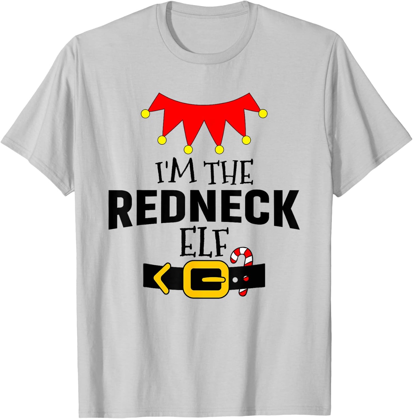 Matching Family Funny Group I'm The Redneck Elf Christmas T-Shirt - T-Shirt | Ash