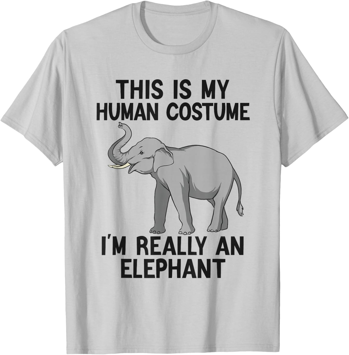 Simple Halloween Costumes Women Funny Elephant T-Shirt - T-Shirt | Ash
