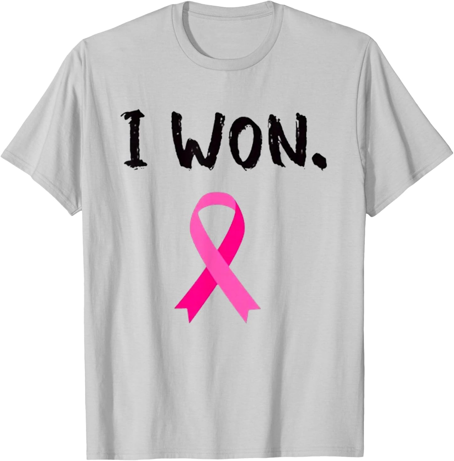 I Won Breast Cancer Awareness T-Shirt - T-Shirt | Ash
