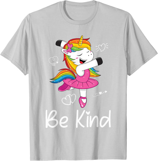 Dancing Unicorn Kids Be Kind Anti Bullying Unity Day Orange T-Shirt - T-Shirt | Ash