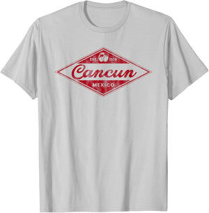 Vintage Cancun Mexico Summer Retro Throwback Family Vacation T-Shirt - T-Shirt | Ash