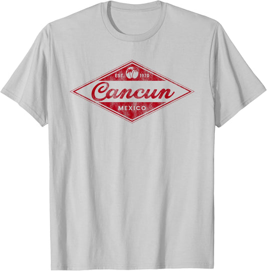 Vintage Cancun Mexico Summer Retro Throwback Family Vacation T-Shirt - T-Shirt | Ash