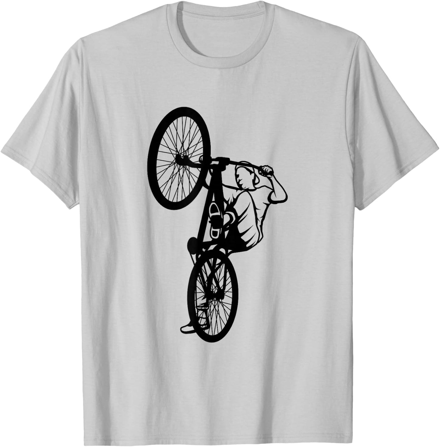 BMX Rider Sketch BMX Fan Wheelie Bike T-Shirt - T-Shirt | Ash